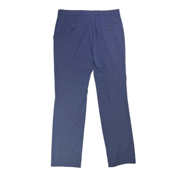 Tommy Hilfiger Men's 40R 33W Modern Fit Blue Plaid Performance Dress Pants - Picture 2 of 4